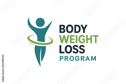 A weight loss program vector logo, for health and fitness.