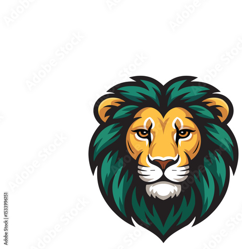 This striking design captures the regal essence of the king of the jungle, combining bold colors and intricate details to create a visually stunning piece