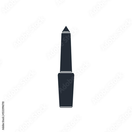 Black Nail file icon isolated on white background. Manicure tool. Vector