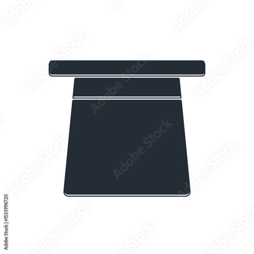 Black Magic hat icon isolated on white background. Magic trick. Mystery entertainment concept. Vector