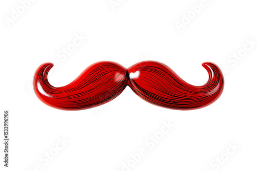 Whimsical red mustache studio