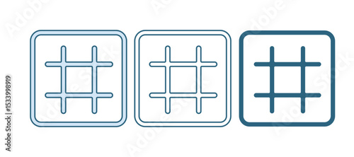 Blue Waffle icon isolated on white background. Vector