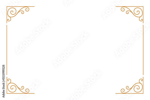 Decorative corner vector frame border design with ornate elements.
