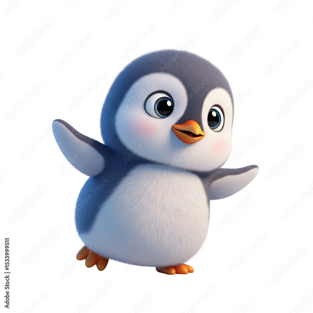 Obraz premium penguin 3d cartoon