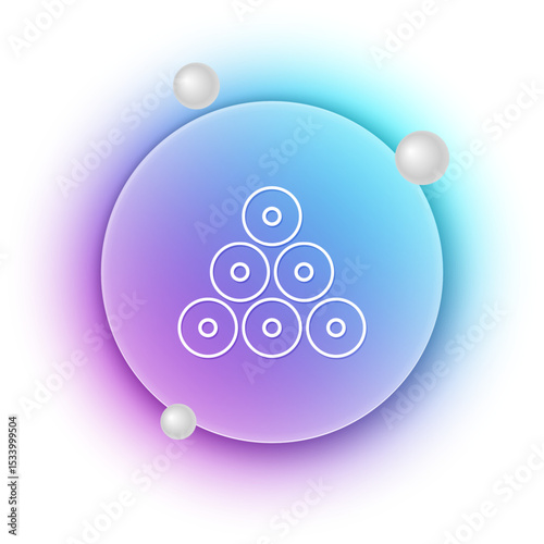 White Paint spray can icon isolated on white background. Blue and purple gradient circle background. Vector