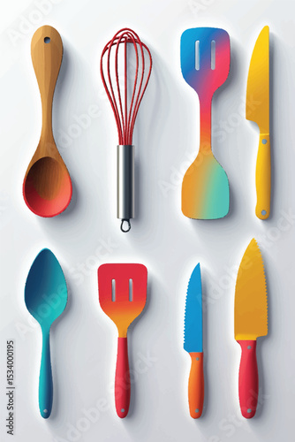 set of kitchen utensils