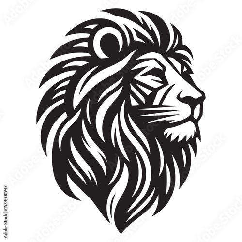 Wallpaper Mural Majestic lion head image vector Torontodigital.ca