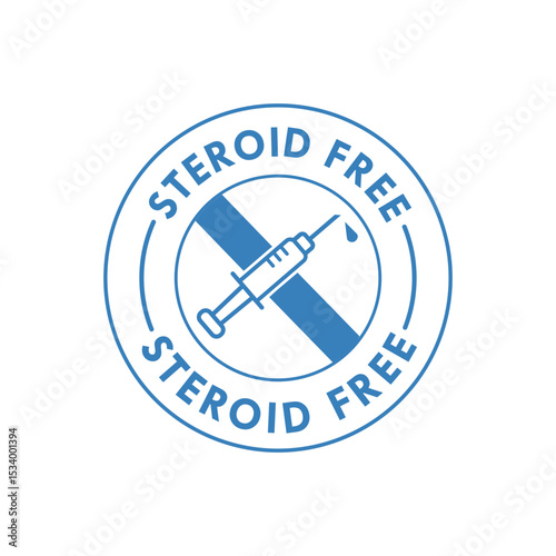 Steroid Free Icon Vector Stamp logo