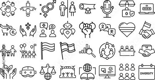 Diversity And Inclusion Icons Collection