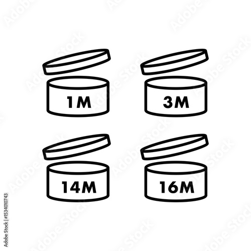 Months Period After Opening Icon Vector Sign logo