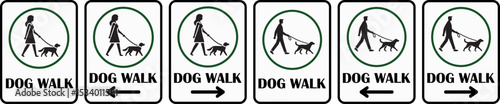 Dog Walk Sign. Dog Walking Areas in Parks and Public Spaces. Pet-Friendly Environments for Community Use.