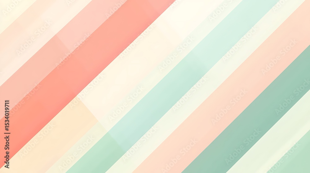 Obraz premium Pastel diagonal stripes create a calming visual effect.