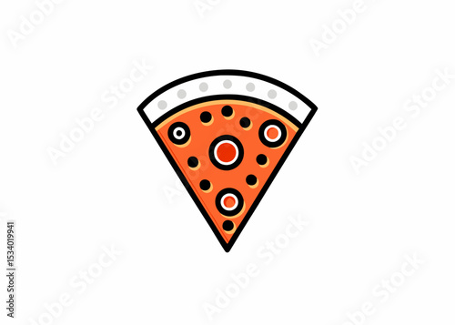 Pizza 3d cartoon vector icon Watercolor vector illustration
