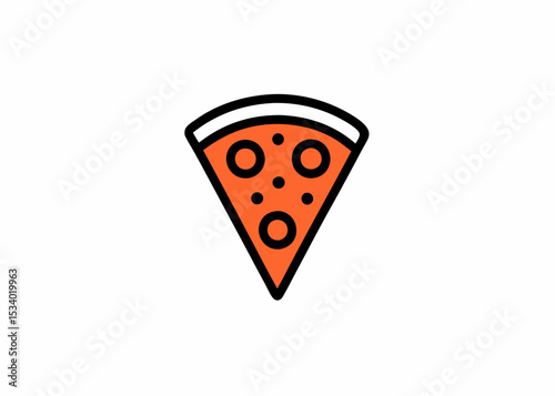 Pizza 3d cartoon vector icon Watercolor vector illustration