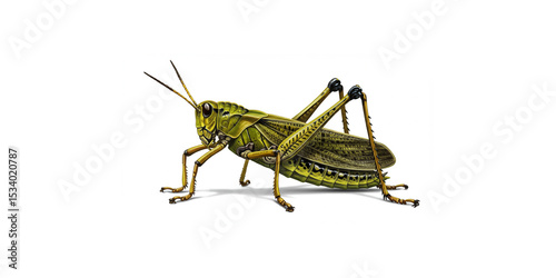 locust isolated on white background