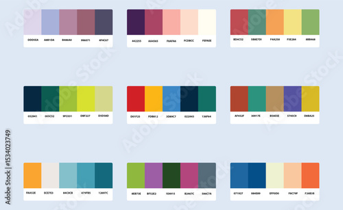 Modern Color Palette Swatches – EPS Vector