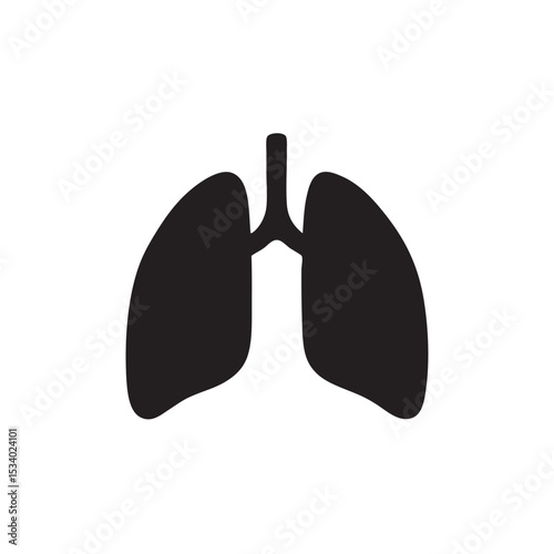 lung icon vector