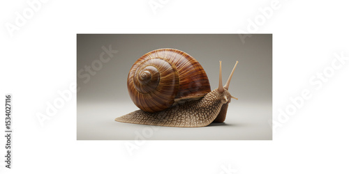 snail on a white background