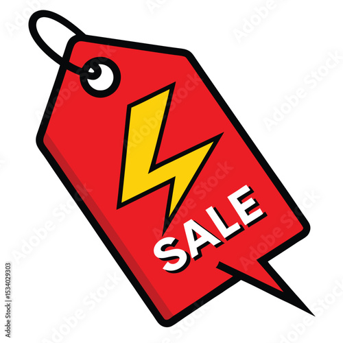 Red Ribbon Sale Banner Vector for Promotion and Marketing Design

