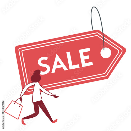 Red Ribbon Sale Banner Vector for Promotion and Marketing Design

