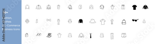 set of icons about fashion