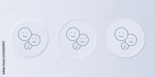 Grey Happy friendship day icon isolated on grey background. Everlasting friendship concept. Set icons in square buttons. Vector