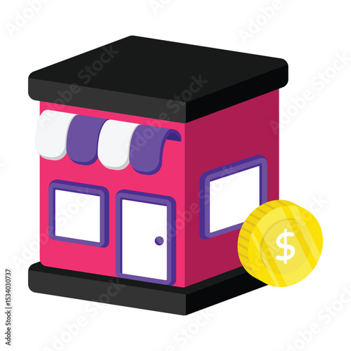 Shop Vector style icon. Eps 10 file