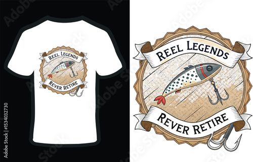 Reel Legends Never Retire fishing motto