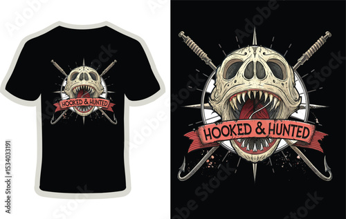 Hooked & Hunted outdoor sports dual design