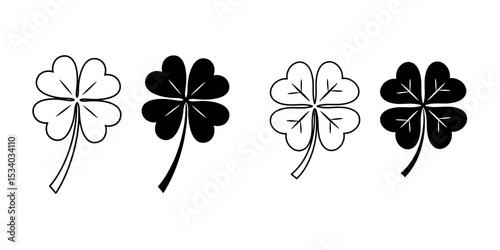 vector ilustration of four leaf clover icon