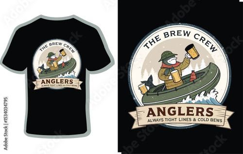 The Brew Crew Anglers fishing and beer motto