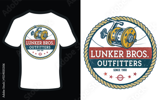 Lunker Bros. Outfitters classic angler branding