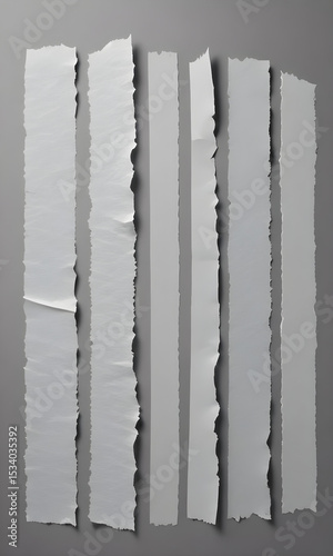 bundle torn paper frame background , ripped paper effect, split paper realistic texture