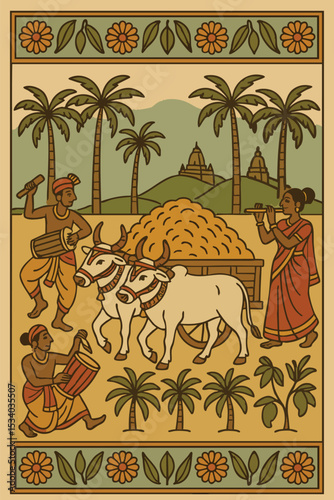 vector illustration of a tropical island