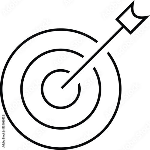 Target Icon – Goal, Focus and Fitness Motivation Vector Symbol