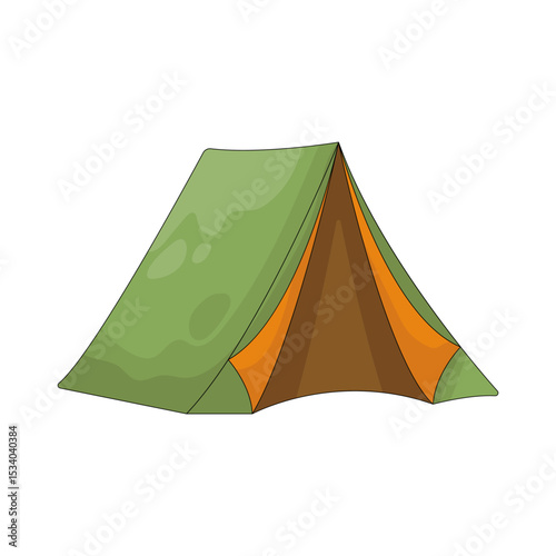 Illustration of camping tent 