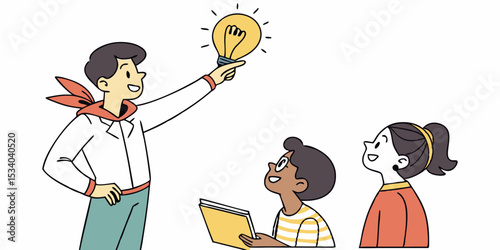 Businesses idea promotion concept in  white background vector illustration.
