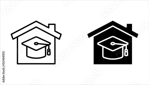 School Icon set, vector illustration  isolated on white background.