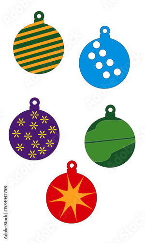 festive holiday ornaments set
