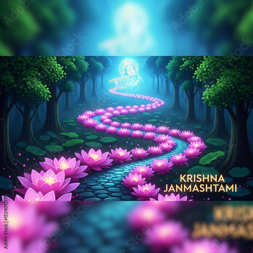 Krishna Janmashtami Lotus F...