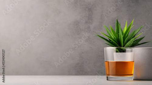 A rustic still life showcasing Mexican heritage was created using traditional mezcal and maguey worms.

