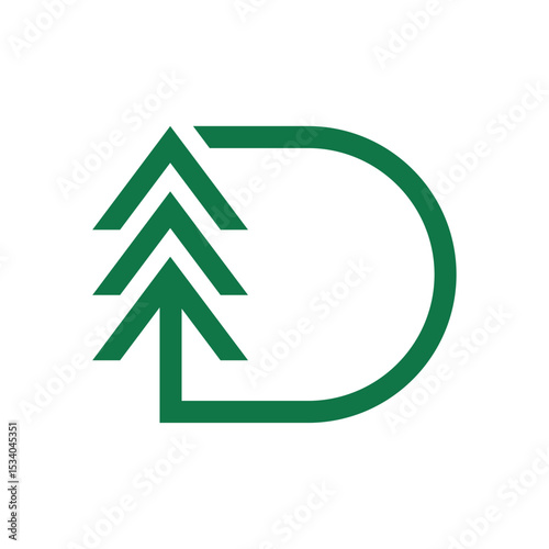 Modern Business identity typography and minimal initial D Monogram