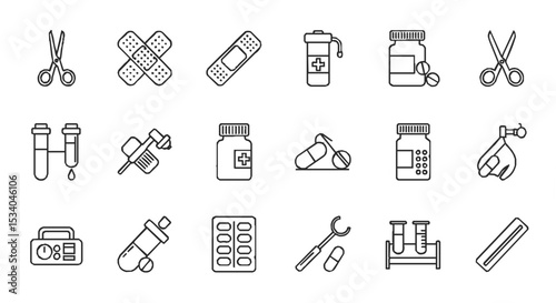 set of medical icons