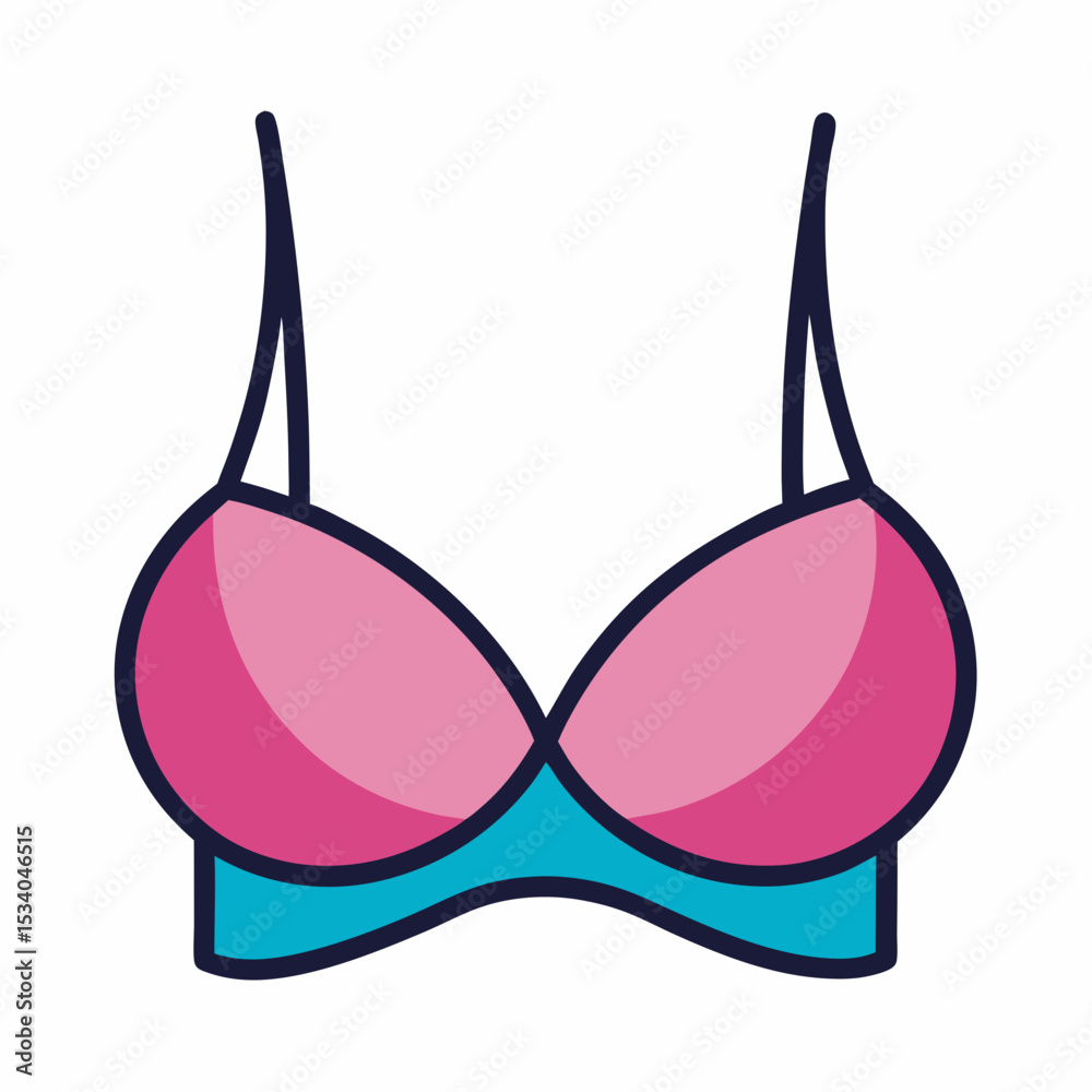 Simple Bra Vector on White Simple Bra Vector on White