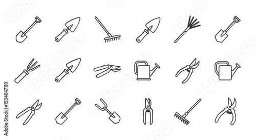 vector set of office tools