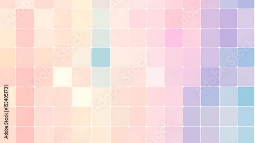 Abstract design of pastel-toned squares.