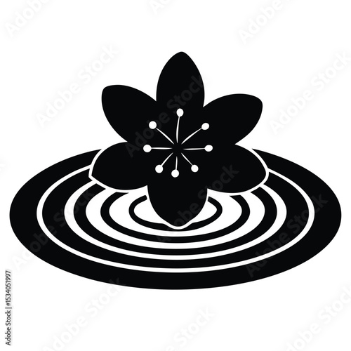 Serene Water Lily Tranquil Flower Floating on Calm Water