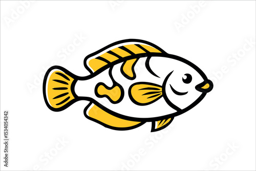 oscar fish vector illustration of a goldfish