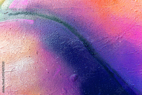 abstract graffiti background of urban aerosol painting pattern. Colorful artistic backdrop of city brush drawing lines on the wall