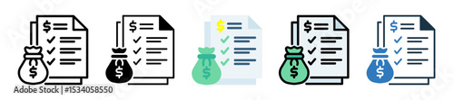 Budget Plan icon multiple style 